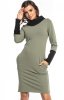 Tessita T360 dresowa sukienka midi khaki